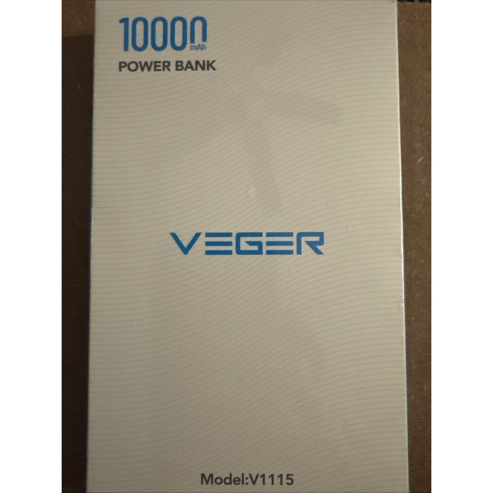 Veger 10000mAh Power Bank Rechargeable External Battery Pack V1171 New